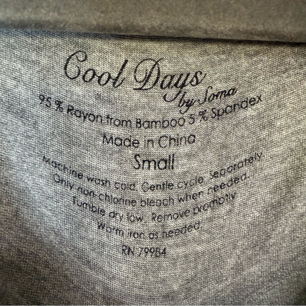 NWT Soma Cool Days Origami Shimmer Lounge Dress Gray Small Comfy Stretch Fairy - Picture 6 of 7